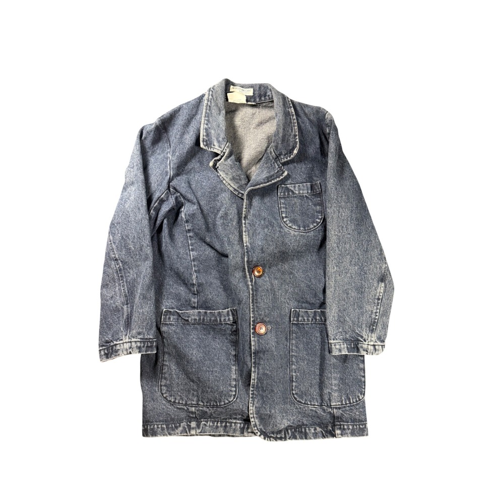 Vintage Georges Marciano for Guess Denim Chore Coat Acid Wash Blue Jacket L